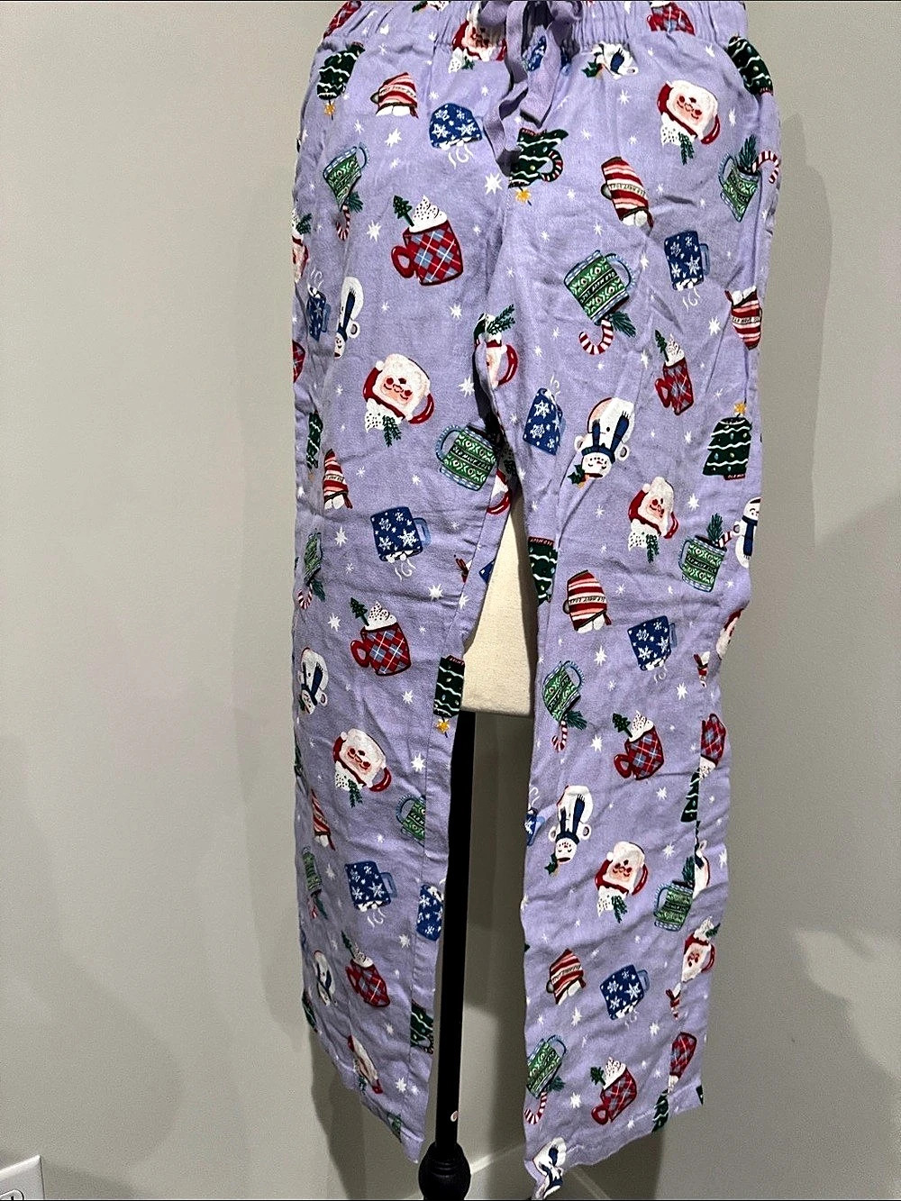 Old Navy Mid-Rise Printed Flannel Pajama Pants Purple Small